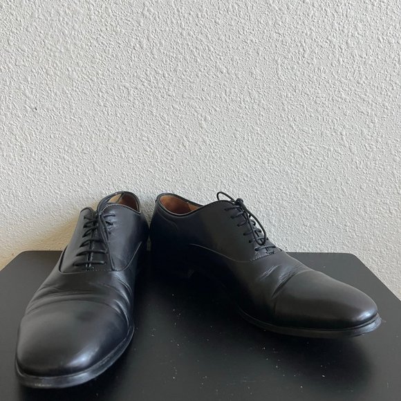 Giorgio Armani Men\'s Black Lace-Up Leather Dress Shoes Size 10.5 main image 7